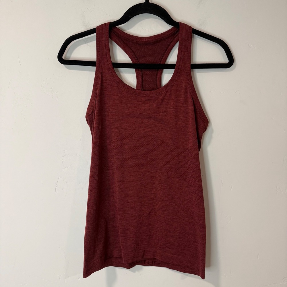 Lululemon Womens Swiftly Tech Racerback Tank Top 2.0 6 Red Excellent Heathered